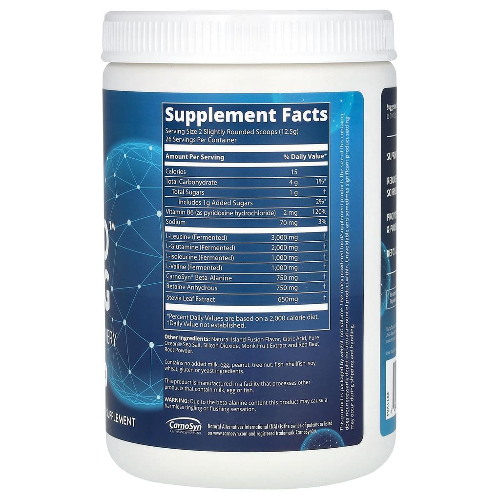 Reload Bcaa+G, Post Workout Recovery, Island Fusion, 330G(11.6Oz)