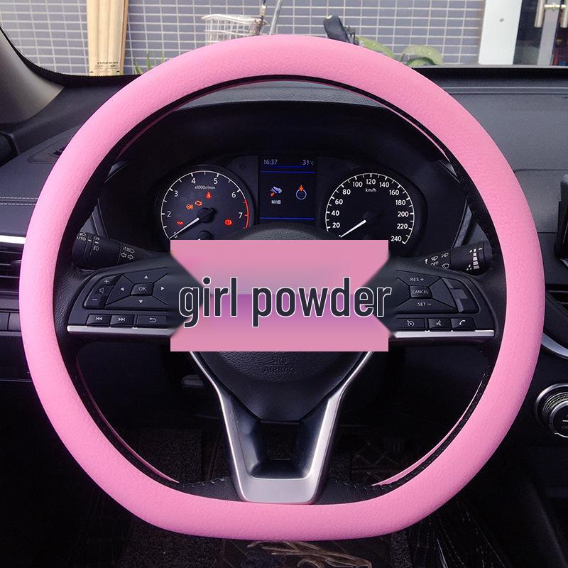 Universal Silicone Steering Wheel Cover - Fashionable, Sweat-Absorbent, Non-Slip, Thin & Soft, Fits All Seasons
