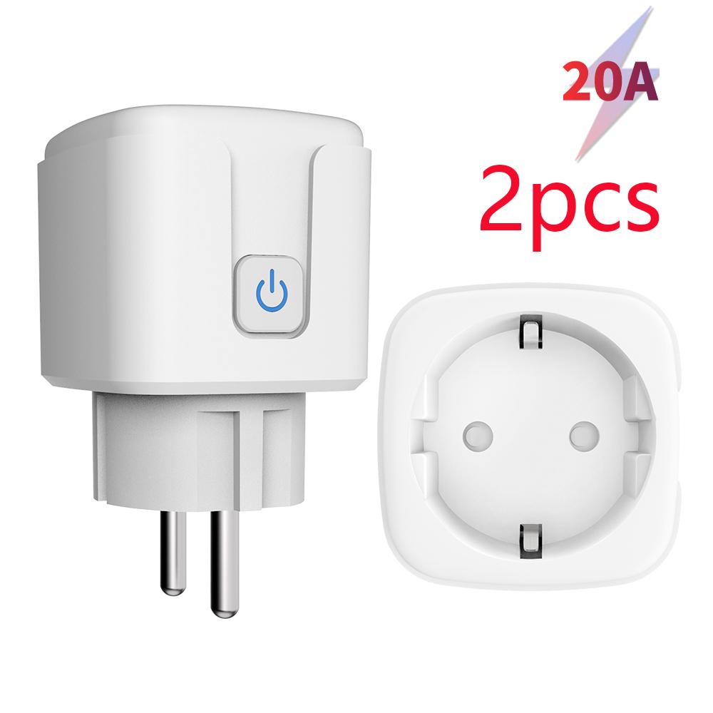 Sixwgh Tuya Smart Socket 20a Wifi Eu Plug Electrical Outlet Power Monitor Countdown Function Support Google Home,alice ,aleax