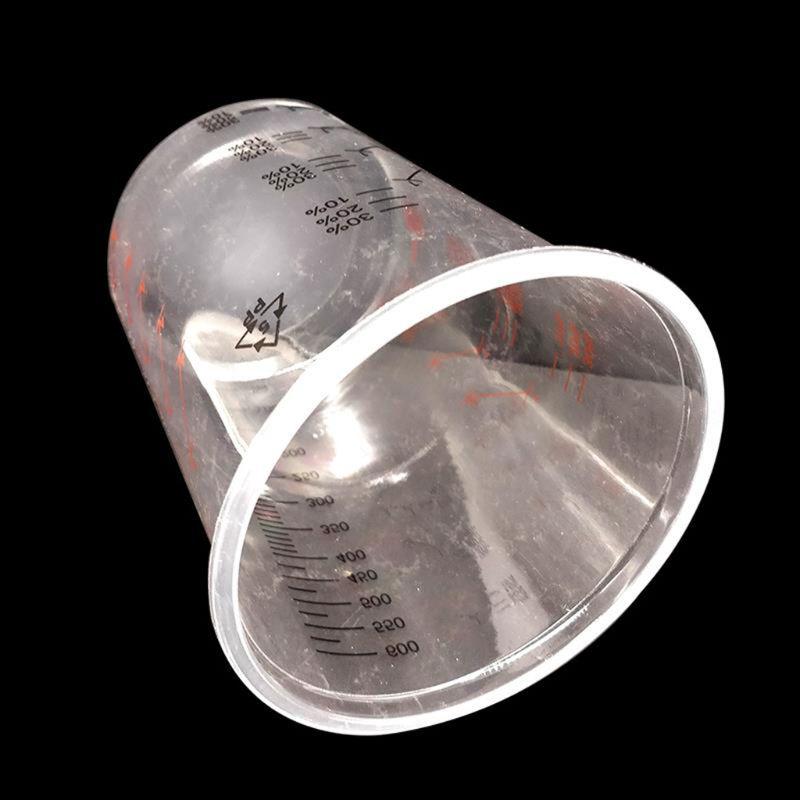 10Pcs Plastic Paint Mixing Cups 600ml Mixing Pot Paint Mixing Calibrated Cup Set