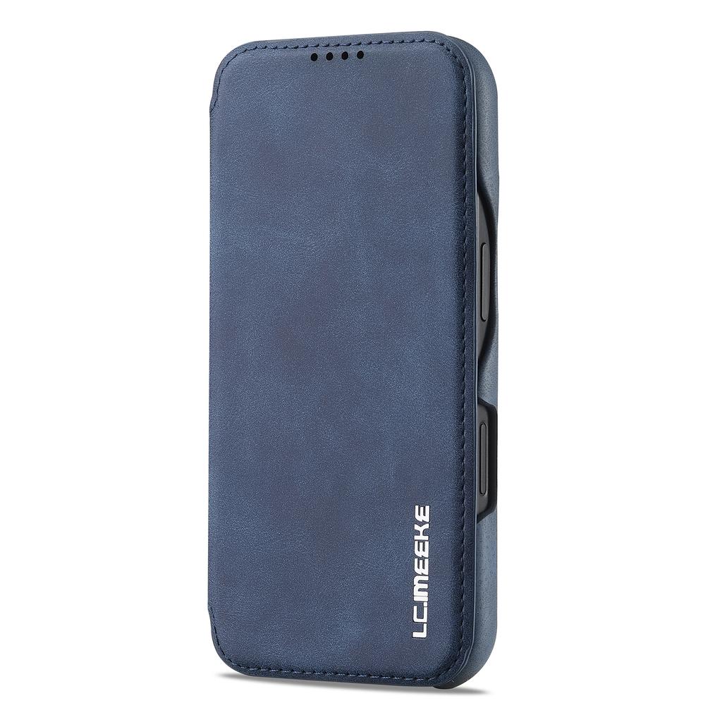 LC.IMEEKE For iPhone 16 Case Card Holder Stand Leather Phone Cover