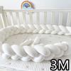 1M/2M/3M/4M  Baby Crib Bumper Protector Bed Braid Knot Cushion for Infant Kids Shares Toddler Baby Bed Bumpers in Crib Newborn