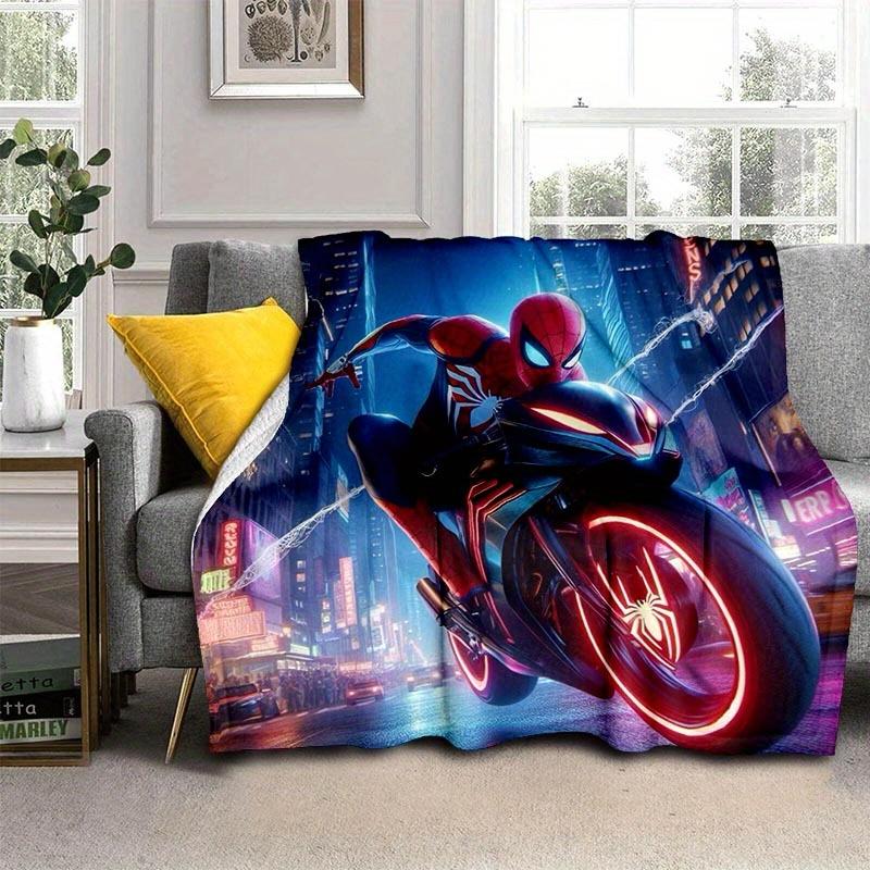 1pc Spider-Man Printing Blanket - Soft, All-Season Throw for Living Room, Bedroom,Personalized Gift with Adorable Cartoon Design