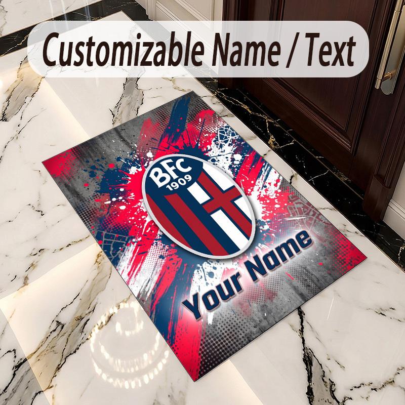 Crystal Velvet Rug Bologna FC Print Custom Name Text Floor Mat Home Decor