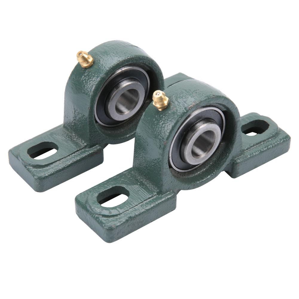 2pcs UCP202 Pillow Block Bearing Ball Mounted Bearing Cast Housing OD 40mm ID 15mm
