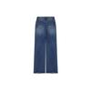 WE11DONE Ss22 Washed Distressed Straight Leg Loose Denim Jeans Women Jeans Dark-Blue WD-DP1-22-315-W-BL