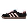 adidas Originals SAMBA OG Slip Resistant Abrasion Resistant Low Top Skateboard Shoes Unisex Black Pink B75806(Team354-)