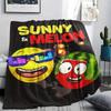 1 Stück sonniges und melonenfarbenes Flanelldecke, Hohe Qualität, Bequem für alle Jahreszeiten, Heimdekoration, Wärme und Komfort, Perfekt für Weihnachtsgeschenke185