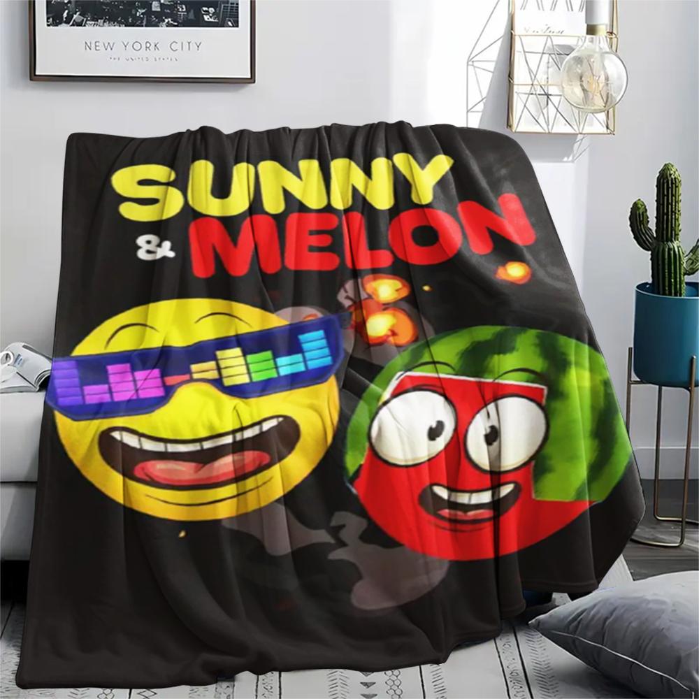 1 Stück sonniges und melonenfarbenes Flanelldecke, Hohe Qualität, Bequem für alle Jahreszeiten, Heimdekoration, Wärme und Komfort, Perfekt für Weihnachtsgeschenke185