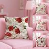 Classic Roses Flowers Cushion Cover Comfort Sofa Bed Silky Elegant Invisible Zipper Decorative Holiday Gifts