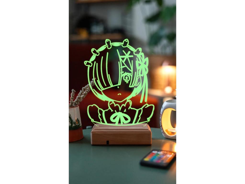 Rem Re:zero 16 Renk Gece Lambası