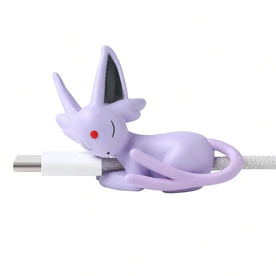 innovative Figure Data Cable Protective Case Pikachu Eevee Meowth Piplup Torchic Bite Cable Cover For USB Charging Cable