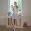 Ceme Adu Cest_Double Bow Lace Tiered Mini Skirt_Blue