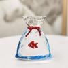 Creative Mini Glass Fish Tank Cute Transparent Aquarium Decoration Vibrant Colors Cartoon Animal Shape Mini Pocket Fish Statue