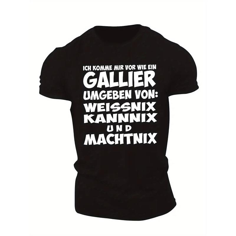 

European Size Gallier Men S Summer Short Sleeve T-Shirt 4XL чорний