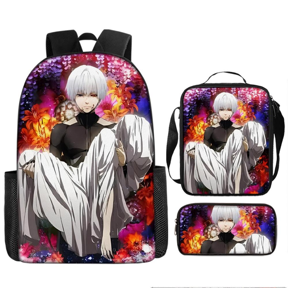 Anime Peripheral Backpack Tokyo Ghoul Food Backpack Kimuken School Bag Computer Bag Tokyo Ghoul Backpack