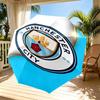 Manchester City FC Print Automatic Open Close Umbrella, Portable Foldable Umbrella, for Outdoor Commute Camping Trip, Ideal Birthday Gift