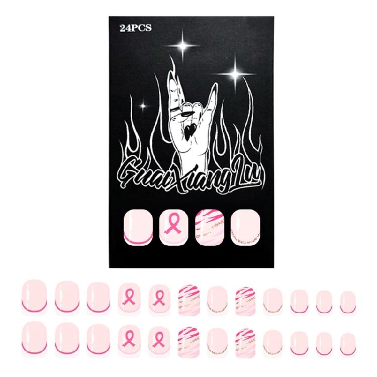 

Glossy Plastic False Nail Square Short Style Nail Press On Easy Application Perfect For Special Occasions 1