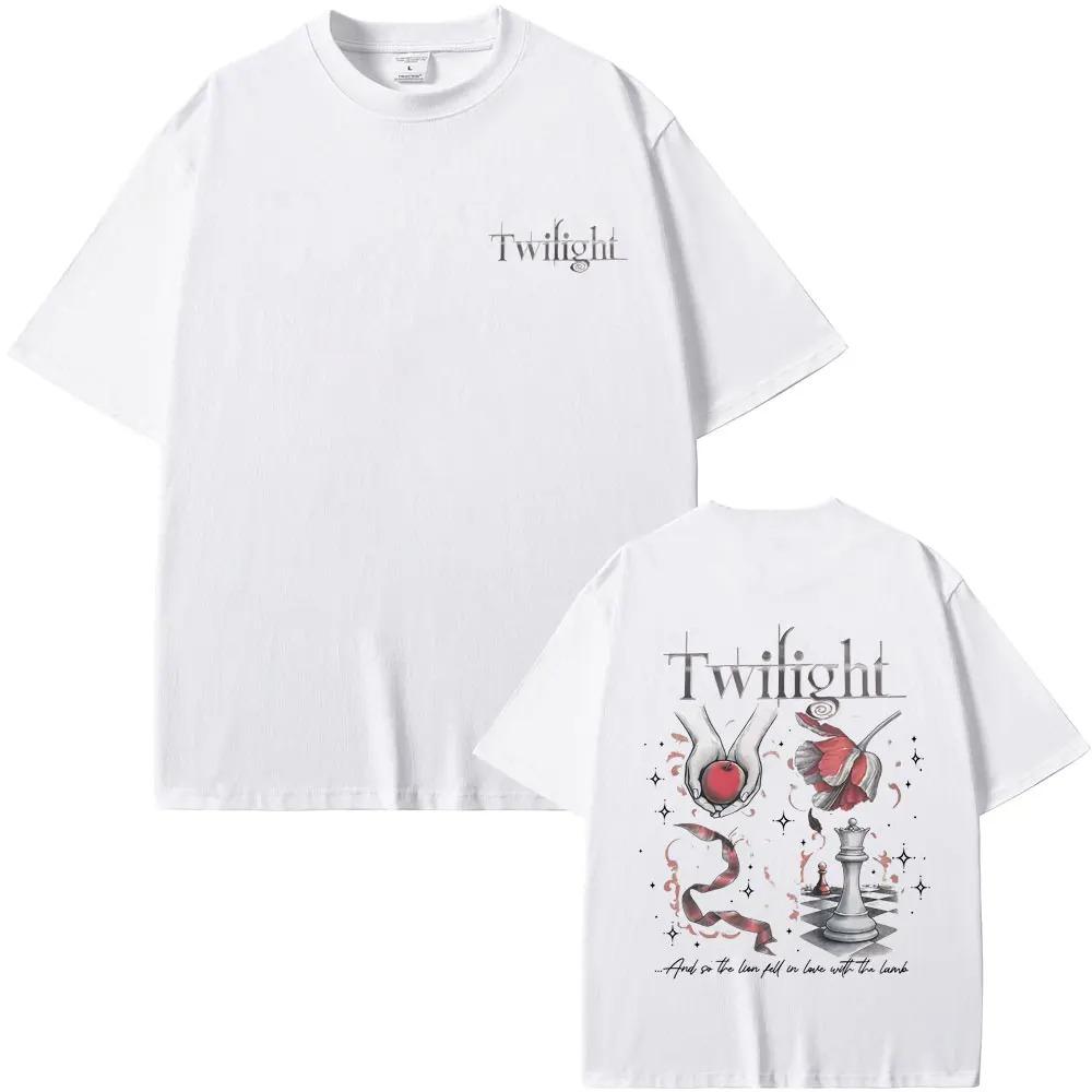 Twilight Saga Book Fan TShirt Robert Pattinson Edward Cullen Vampire Werewolf Mens Vintage Cotton Women And Men TShirt