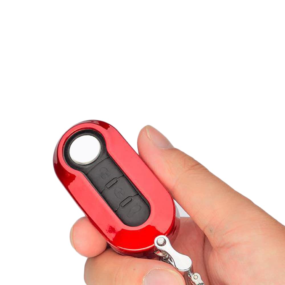SANRILY Key Case, Key Holder, Key Cover, Key Protection, Compatible with Fiat 500/500C/500L/500X, Anti-Falling, Scratch-Resistant, Stylish, ABS