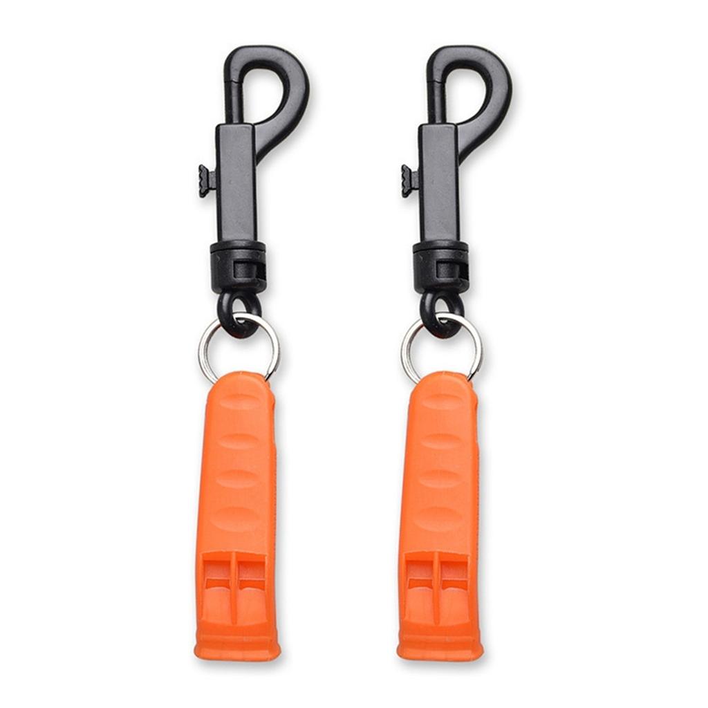 2/6PCS Emergency Whistle Safety Survival Whistle Signal Whistle with Hook Ideal for Outdoor Camping, Hiking, and Trekking