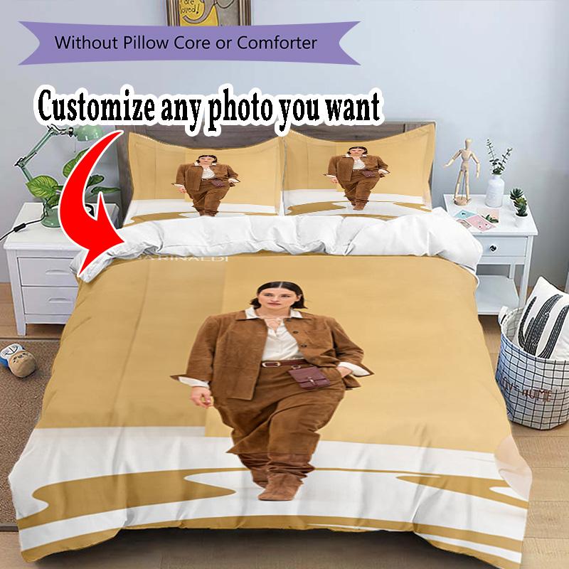 Customize Photos Customize Your Photo Bedding Set Breathable Duvet Cover with Pillowcases Home Decoration Birthday Gift