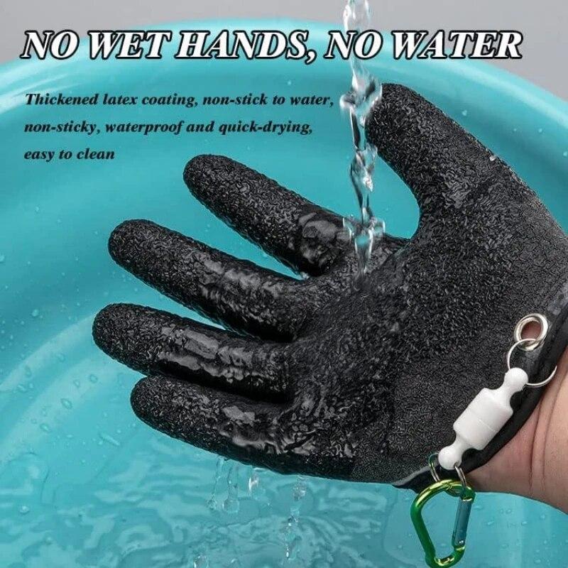 Fishing Catching Gloves Magnet Release Anti-slip Protect Hand From Puncture Scrapes Waterproof Fishing Gloves