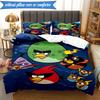 Red Birds Characters Collage 3pcs K-pop music group Bedding set,Ideal for Bedroom, Dormitory,Including Duvet Cover And 2pcs Pillowcases,Fan gifts