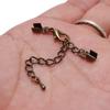 10pcs/lot Gold Cord End Caps Lobster Clasps Hook Extender Chain For Connectors Bracel DIY Jewelry Making  Accessories