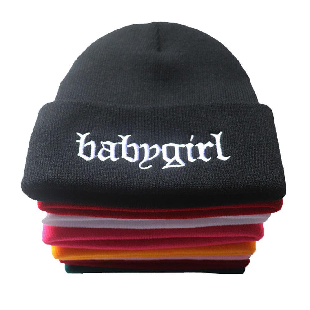 Send girlfriend Hip hop cold cap Embroidery Warm hood Knitted hat Babygirl Wool cap Winter