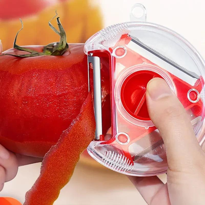 3 In 1 Magic Trio Peeler Set Slir Shredder Peeler Julienne Cutter Multi Peel Blade Zesters Grater Kitchen Tool Acssories