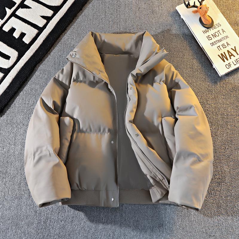 

WASSUPNEST Men s Thick Cotton Jacket with Stand Collar & Hooded Fur Trim - Autumn/Winter 2025 Collection Medium