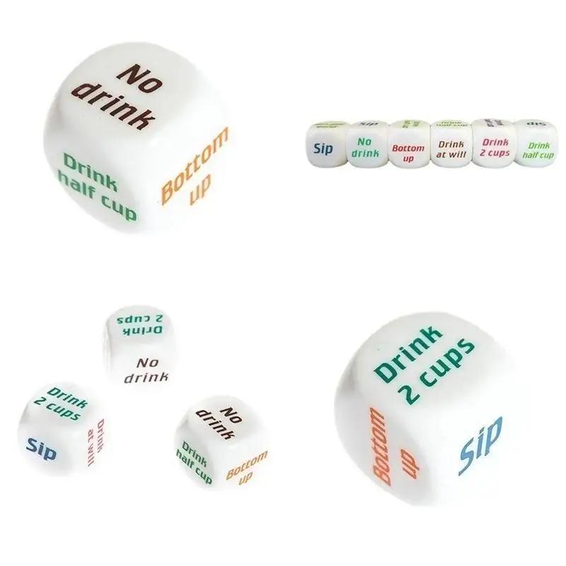 3Pcs New Funny Drinking Sip Dice Roll Decider Die Game Party Bar Club Pub Gift Toy Suitable Household Decoration Supplies