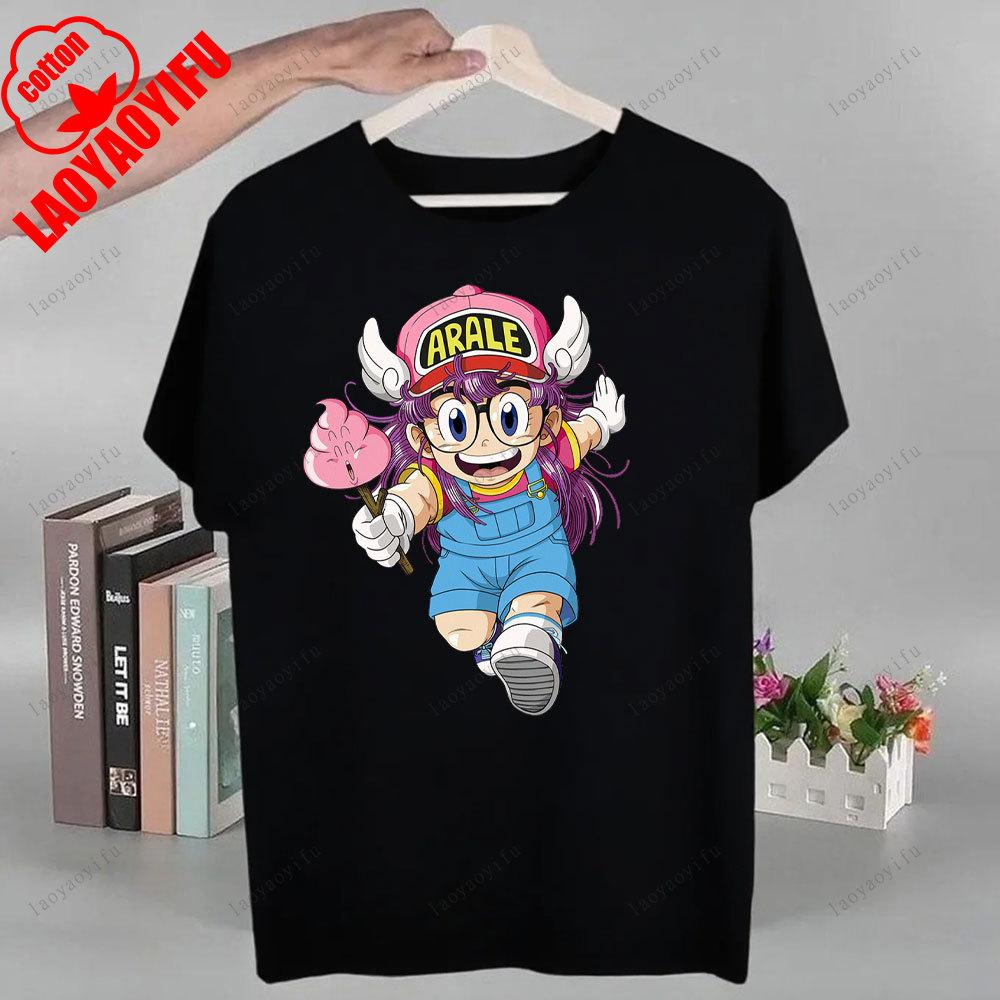 Arale T-shirts Women Graphic Japanese Manga Tshirt Breathable Camisetas Fashionable and Casual Cotton Short Sleeved Round Neck