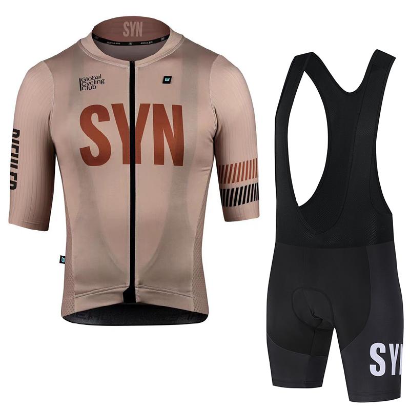 Black Cycling Jersey Men's Cycling Bib Summer Cycling Sportswear Set Polyester Fiber Cycling Short Top Cycling Shorts