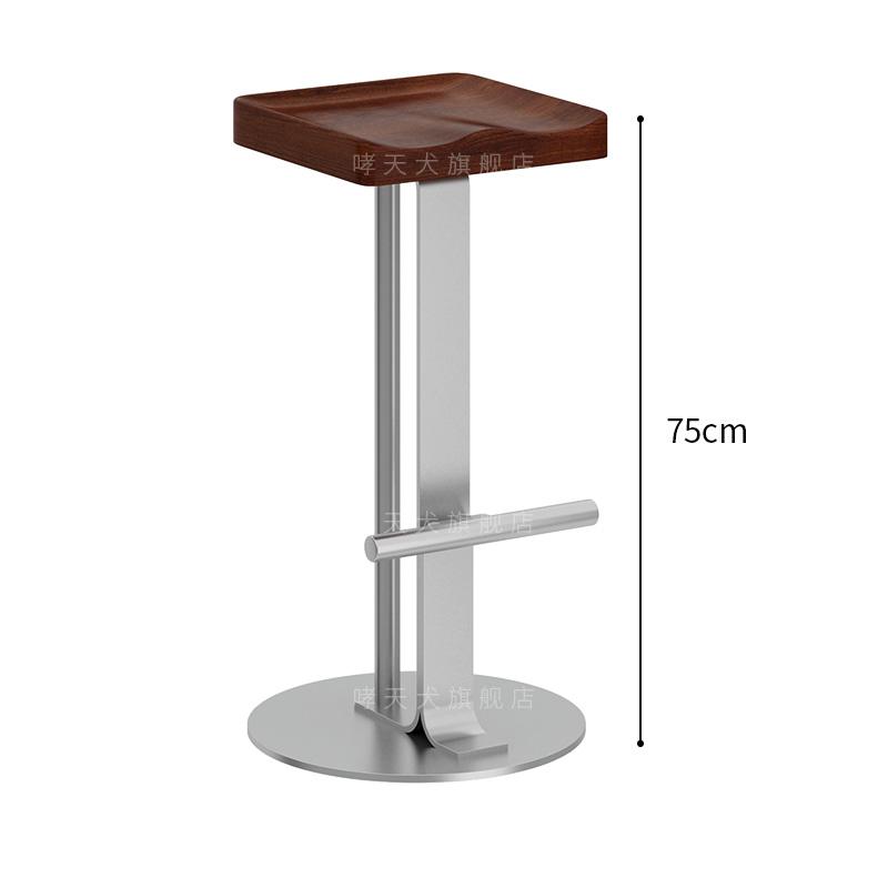 Bar chair Home high stool Bar chair Wrought iron front desk checkout page stool Designer solid wood chair