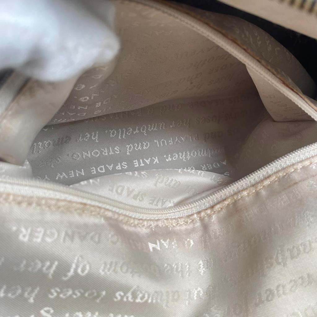 Kate Spade New York Safiano Handbag Leather Black Women Used