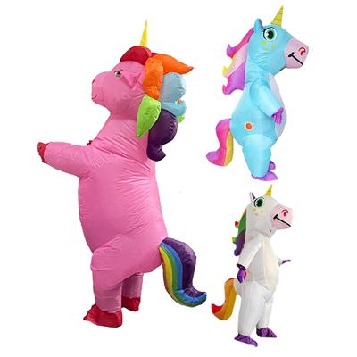 Kids Adult Cute Unicorn Inflatable Costume Anime Suits Mascot Halloween Party Cosplay Costumes for Man Woman Boys Girls
