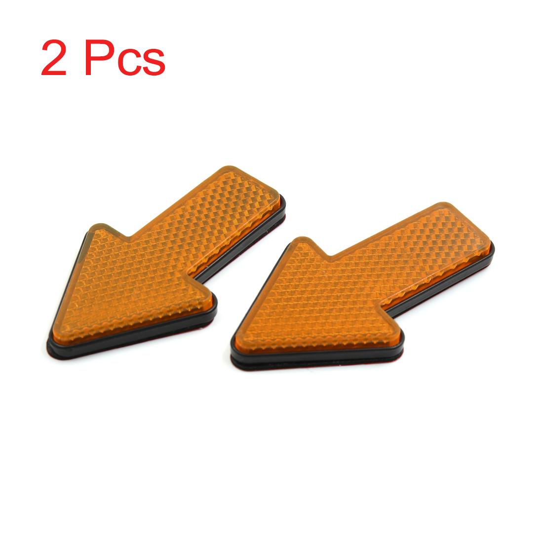

Uxcell 2/6pcs Red Plastic Arrow Shape Vehicle Car Reflector Reflective Plate Sticker