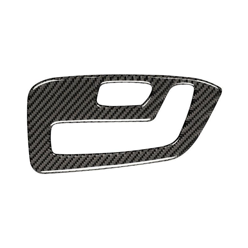 For Mazda CX-5 2017- Carbon Fiber Car Power Seat Adjustment Panel Trim Frame Decoration Sticker Interior Accessories