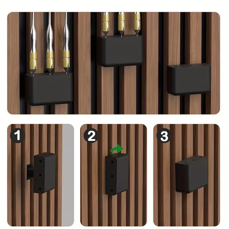 3Pcs Dart Rack No Drilling Soundproofing Board Dart Holder Darts Storage Holder For Home Office Recording Studio Foam Boards