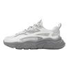 Fila Mars 1 Tecido Couro Sintético TPU Sola Grossa Versátil Cano Baixo Sapatos Casuais Tênis Feminino Branco Cinza F12W422107FWB