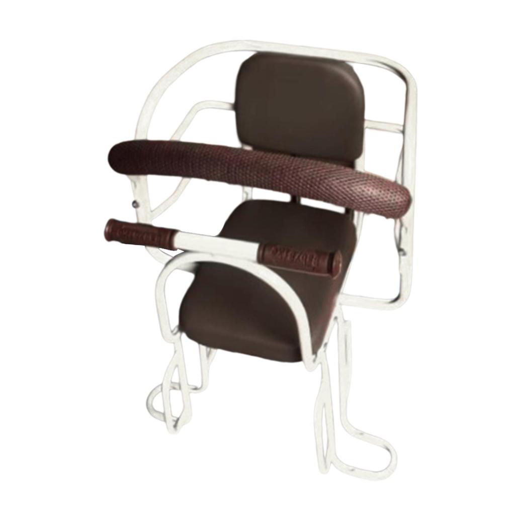 Kids Bike Seat Stable Portable with Backrest Protective Child Rear No Belt