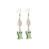 Cartoon Sweet and Cute Colorful Rice Ball Mushroom Pendant Geometric Circle Earrings Women's Jewelry Gift Clothing Accessories