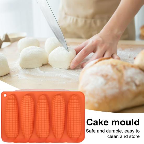 Silicone Corn Bread Stick Pan Non-Stick Tortilla Mold High Temperature Resistant Flexible Baking Mold