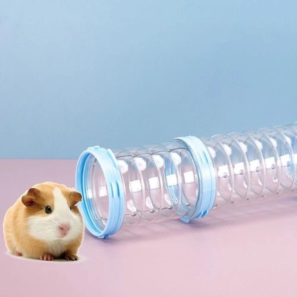 5.5cm Diam Hamster Tunnel Tubes Set Transparent Hamster Movement Tunnel Small Pet Supplies