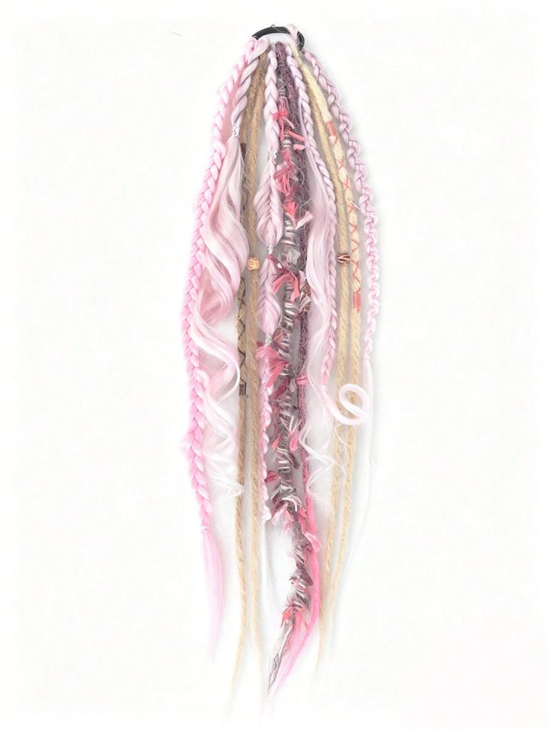 New Elastic Dreadlock Ponytail, Bohemian Style Hair Tie, Braided Ponytail Hair Extensions, DIY Dreadlock Ponytail Hair Extensions