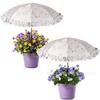 Popular Plant Sunshade Flower Potted Plant Sunscreen Umbrella Heat Insulation Outdoor Plant Floor Insert Umbrella Company