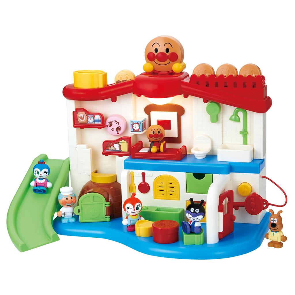 Various Sounds Flashing Play with Anpanman First House DX Recommended for Ages 2 and Up [BANDAI] Lights! Friends!