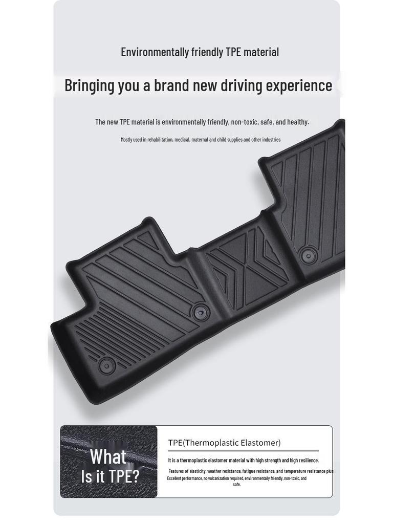 Durable, waterproof, eco-friendly, odorless, non-slip TPE floor mats for Bispeed T3/M3.
